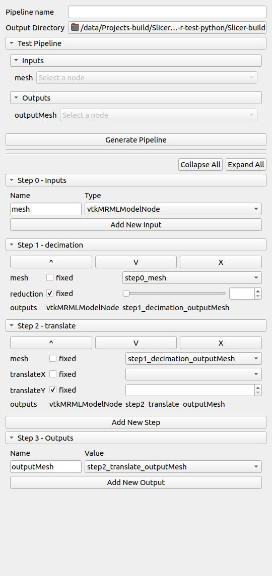 Notional pipeline creator UI